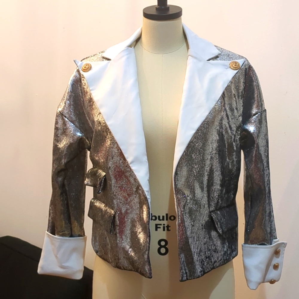 Beluah Sz Small Silver Metallic Jacket